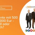 Berufsunfähigkeitsversicherung mit 500 oder 1000 Eur BU Rente sinnvoll oder quatsch