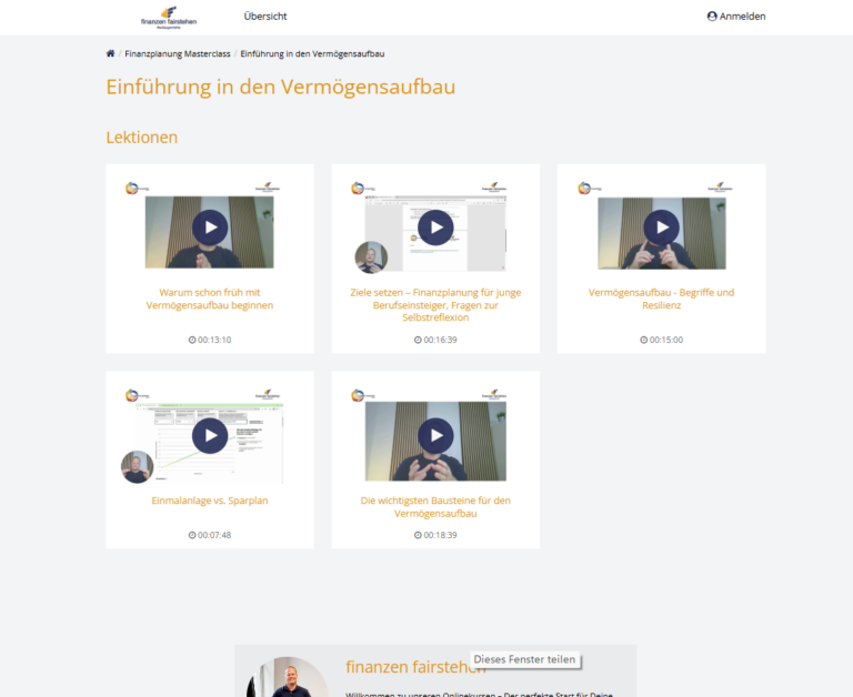 Finanzplanung Masterclass 2